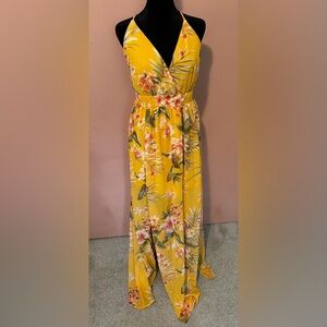 Revamped Yellow Floral Maxi Dress
